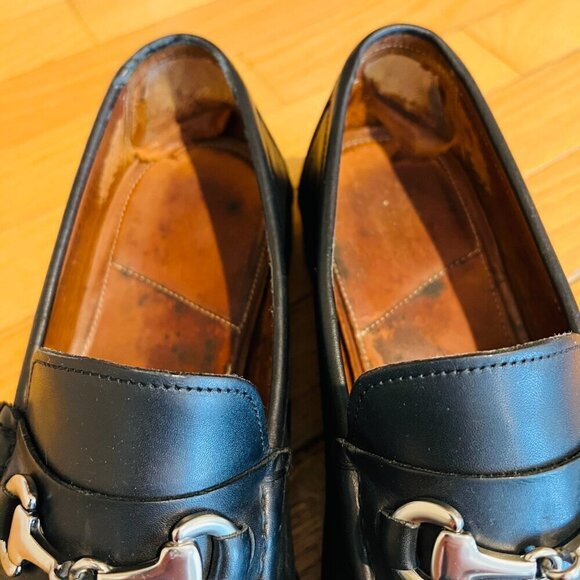 Allen Edmonds Horse Bit Loafers Shoes 11.5 Black Model Arezzo Rubber Soles main image 5